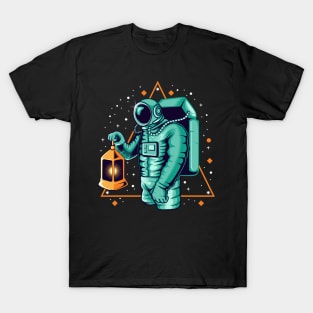 Astronaut holding a lantern T-Shirt